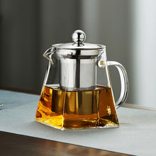 950ML Clear Square Glass Teapot with Infuser