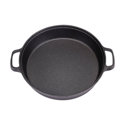 32cm Black Pre-Seasoned Cast Iron Pan Fry Pan
