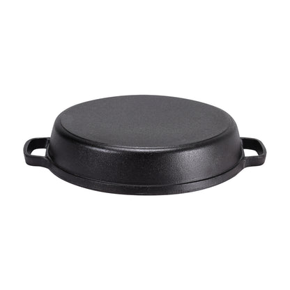 32cm Black Pre-Seasoned Cast Iron Pan Fry Pan