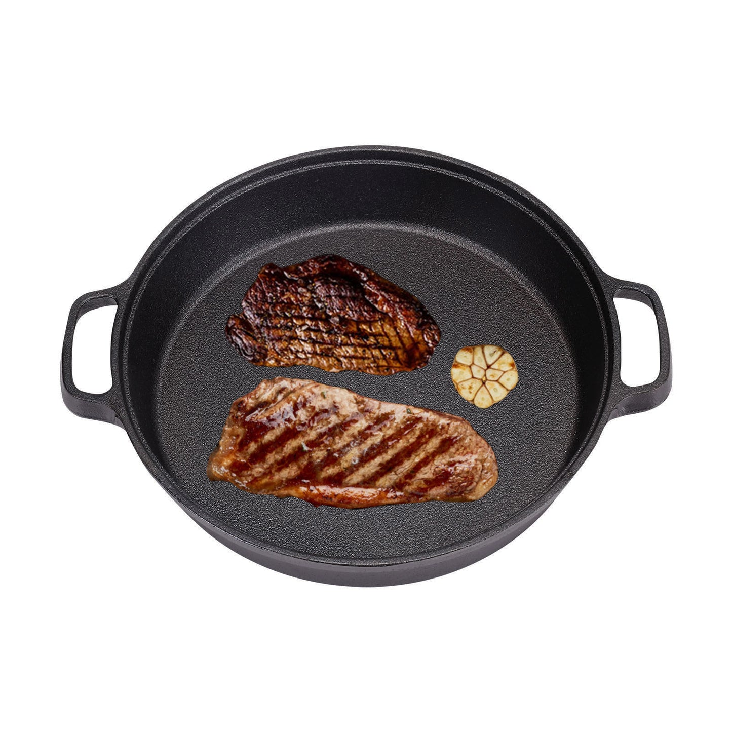 32cm Black Pre-Seasoned Cast Iron Pan Fry Pan