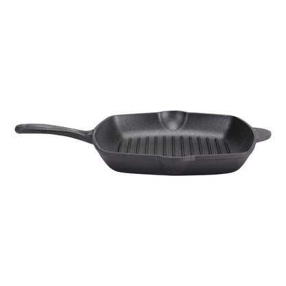 Square Cast Iron Grill Pan with Pour Spouts