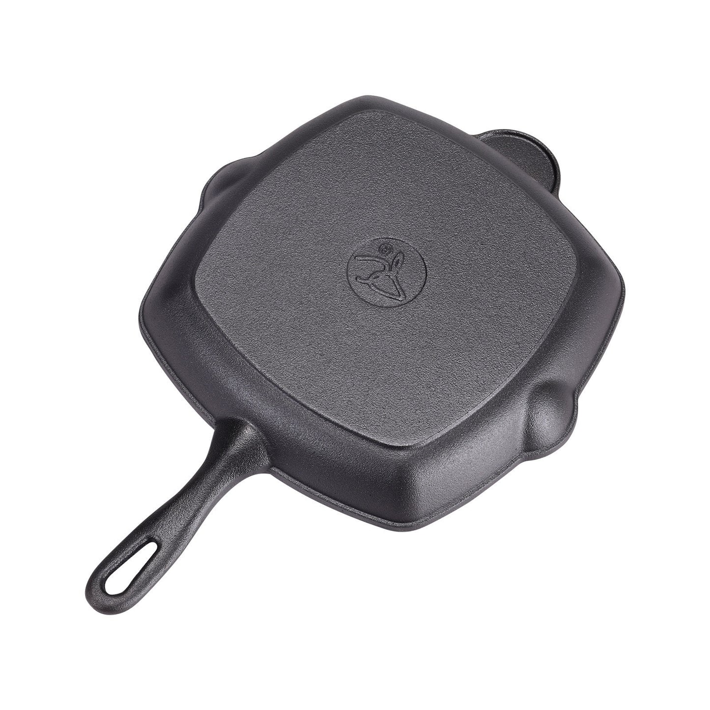 Square Cast Iron Grill Pan with Pour Spouts