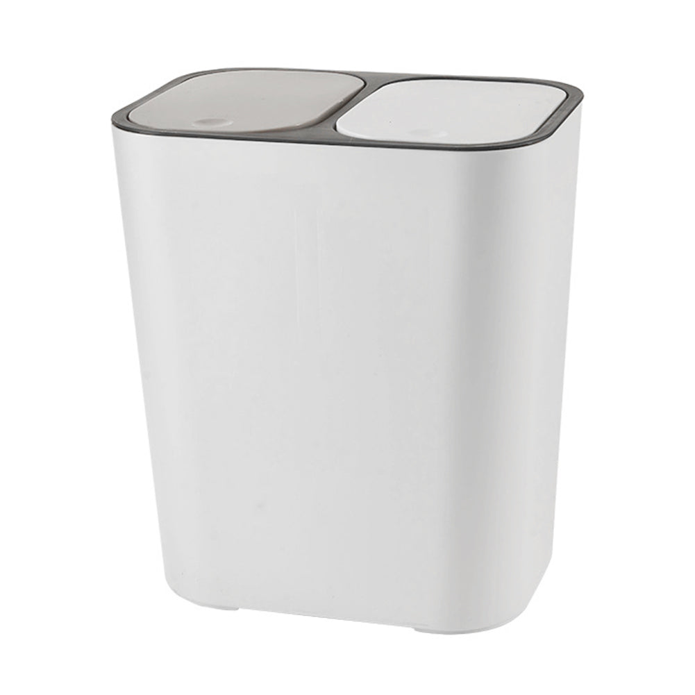Kitchen 15L Rubbish Dustbin Double Section Recycling Bin
