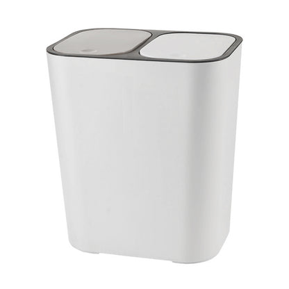Kitchen 15L Rubbish Dustbin Double Section Recycling Bin