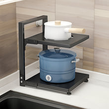 Multi-Tier Height-Adjustable Kitchen Pan Organizer Rack