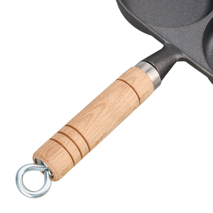 4-Hole Cast Iron Frying Pan