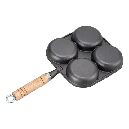 4-Hole Cast Iron Frying Pan