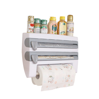 Kitchen Cling Film Foil Roll Dispenser with Slide Cutters