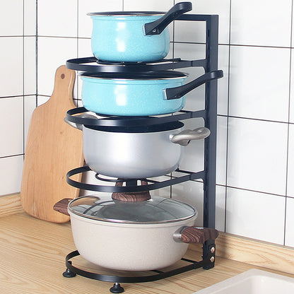 Multi-Tier Adjustable Kitchen Organizer Rack for Pot Pan
