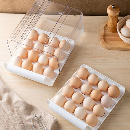 Double-layer Transparent Egg Storage Drawer Box