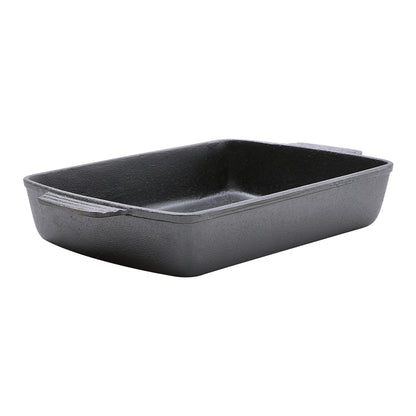 Black Rectangular Cast Iron Baking Pan