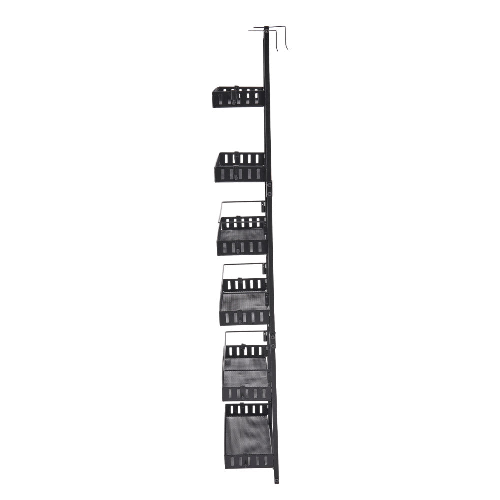 Black Steel Over-the-Door Kitchen Pantry Organizer