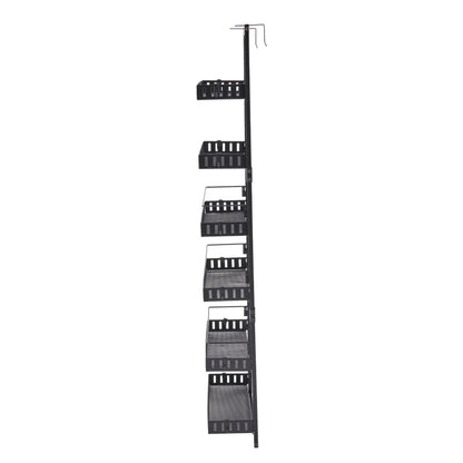 Black Steel Over-the-Door Kitchen Pantry Organizer