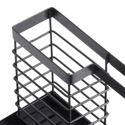 Black Steel Kitchen Sink Caddy Organizer