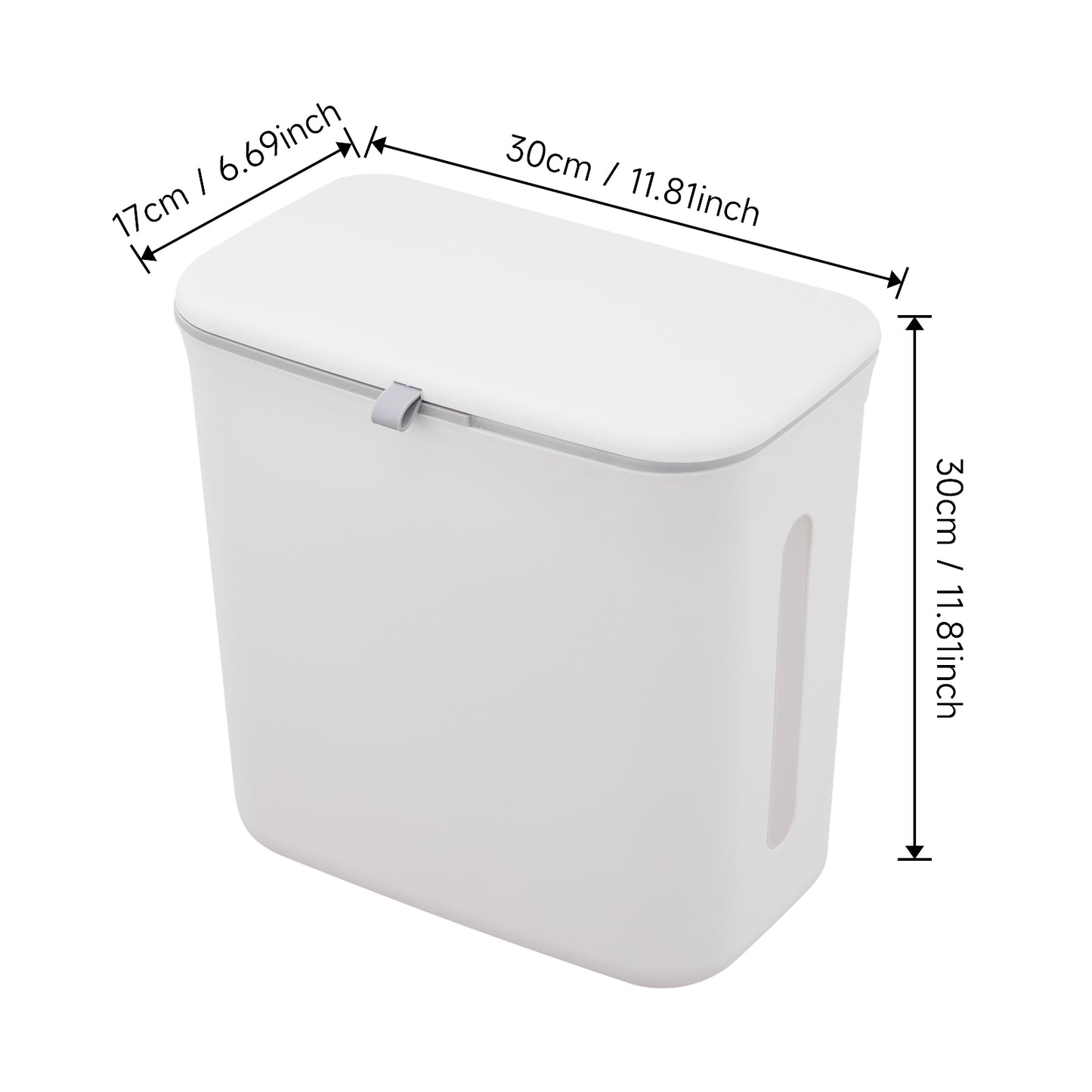 Hanging Dry Wet Separation Kitchen Trash Bin with Lid