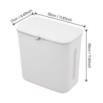 Hanging Dry Wet Separation Kitchen Trash Bin with Lid