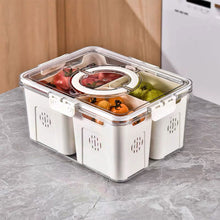Fridge Storage Container with Three Compartments
