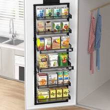 Black Steel Over-the-Door Kitchen Pantry Organizer