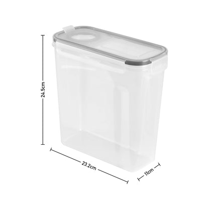 4Pcs 4L Plastic Dry Food Storage Container with Sealed Lid