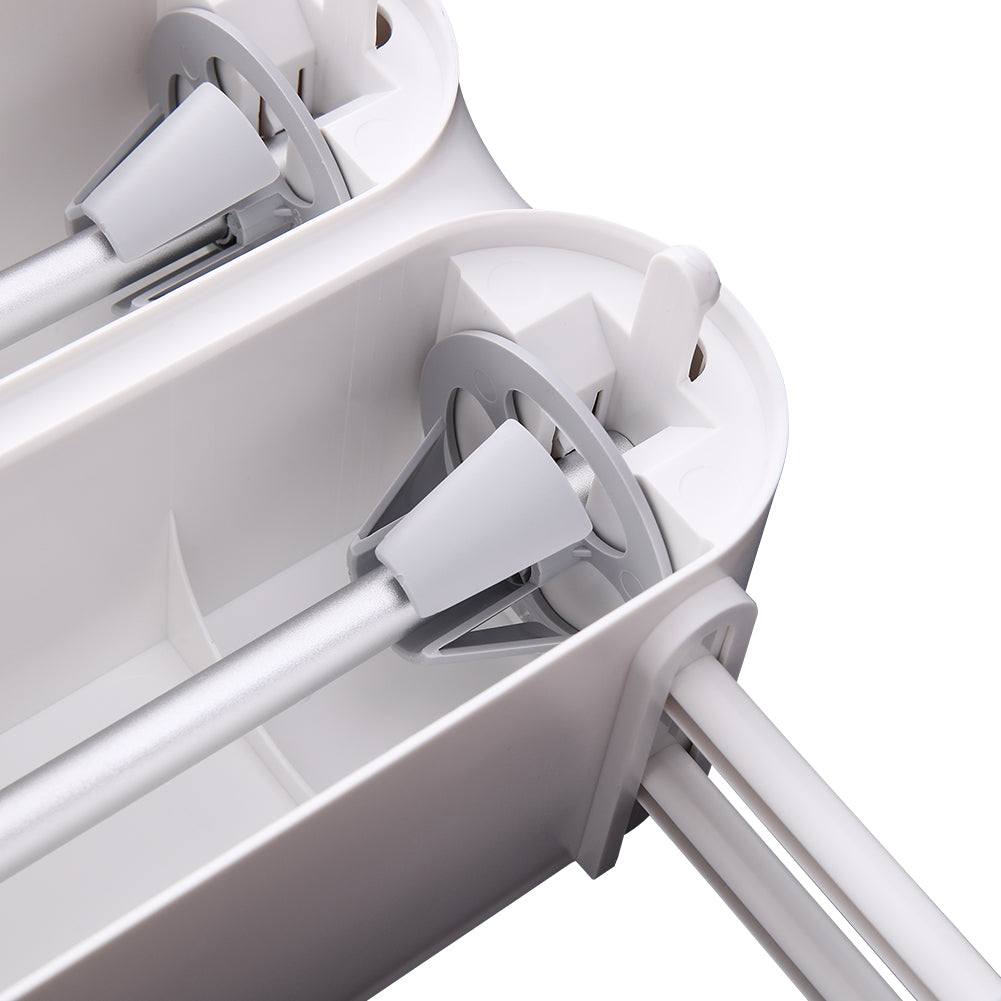 Dual-Layer Magnetic Plastic Wrap Dispenser with Cutter