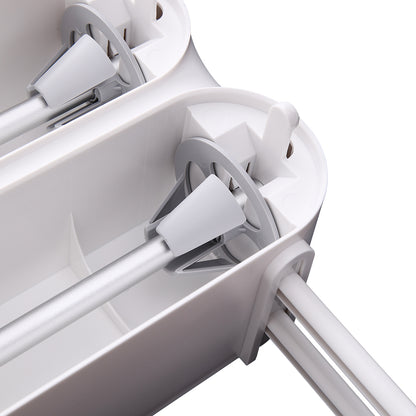 Dual-Layer Magnetic Plastic Wrap Dispenser with Cutter