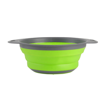 Collapsible Kitchen Silicone Colander Strainer Bowl