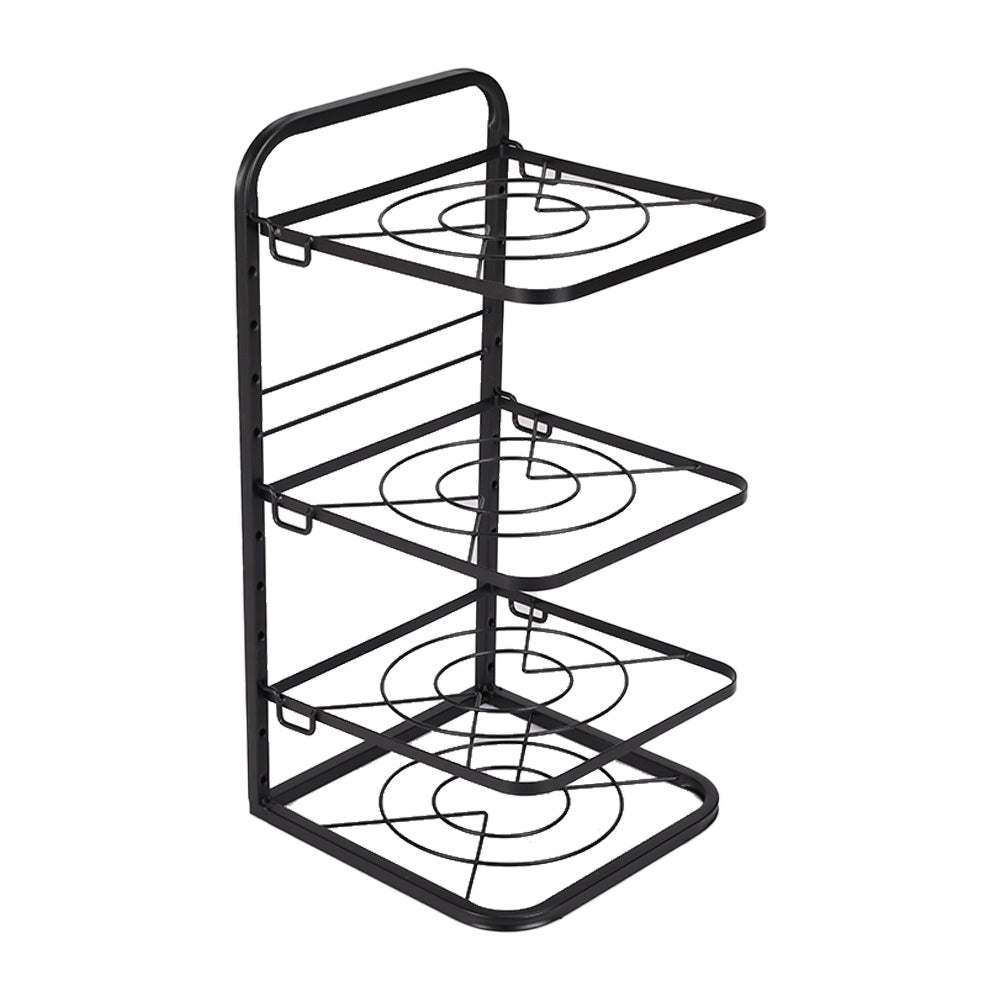 Kitchen Pot Pan Organizer Rack Adjustable Cookware Holder Stand