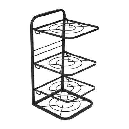 Kitchen Pot Pan Organizer Rack Adjustable Cookware Holder Stand