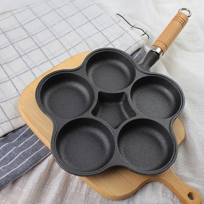 Non-stick 6-hole Cast Iron Egg Frying Pan