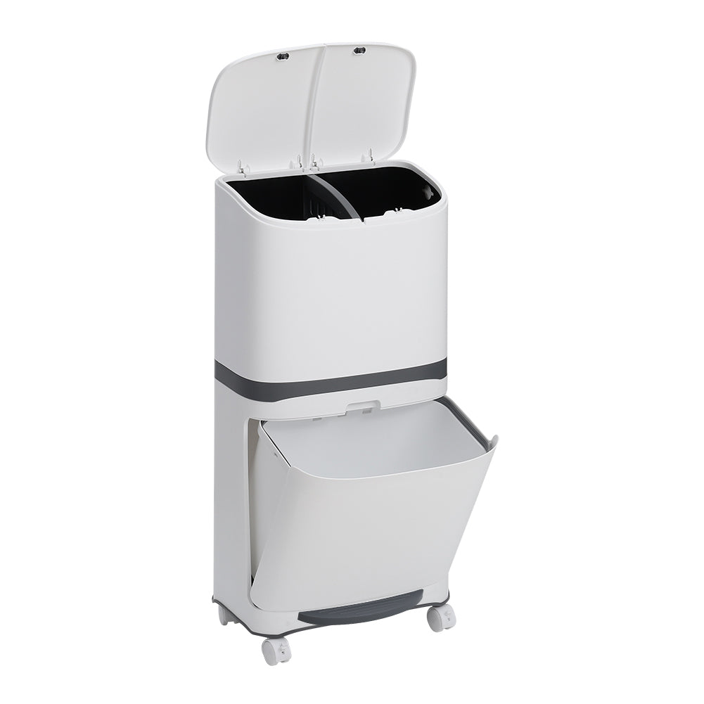 48 Litre Step on Recycling Rubbish Bin Double Layer Pedal Bin