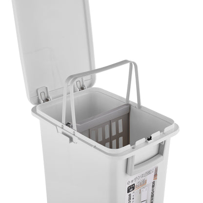 29L Double-Layer Rubbish Bin with Wheels