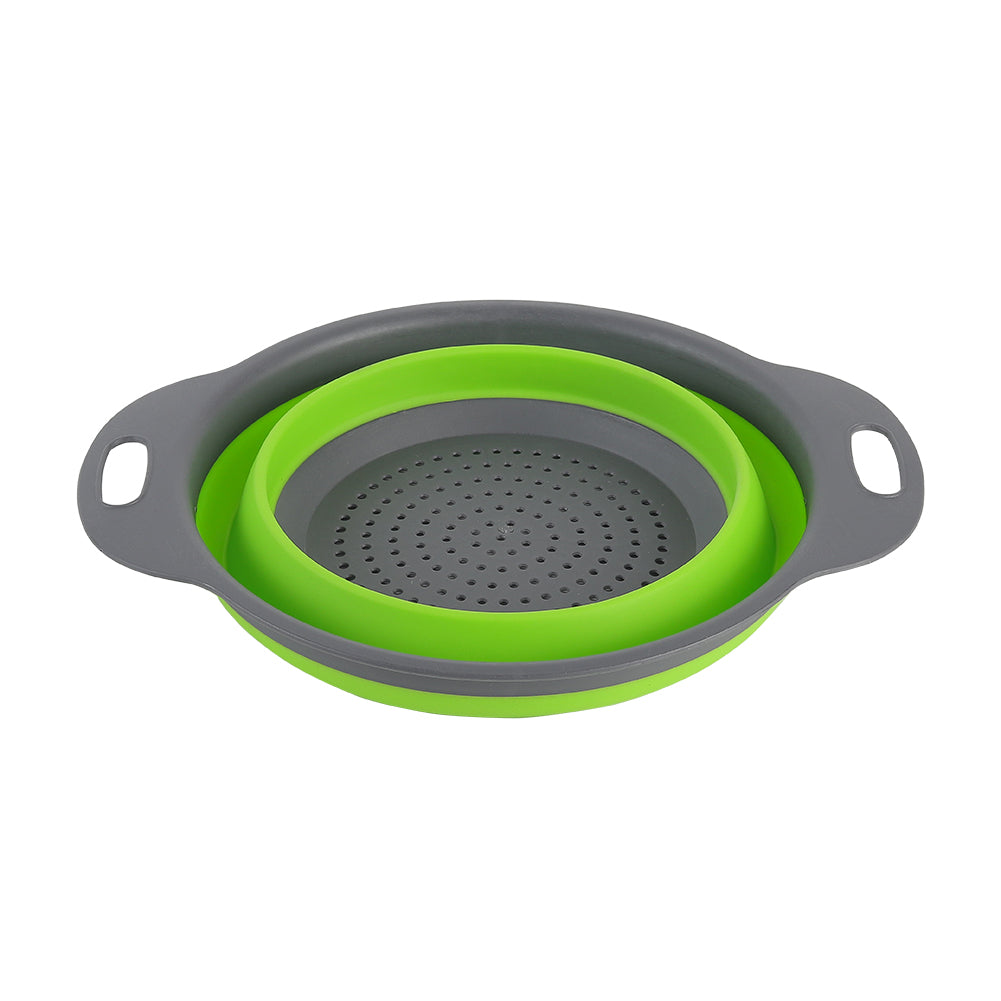 Collapsible Kitchen Silicone Colander Strainer Bowl