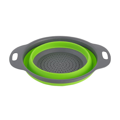 Collapsible Kitchen Silicone Colander Strainer Bowl