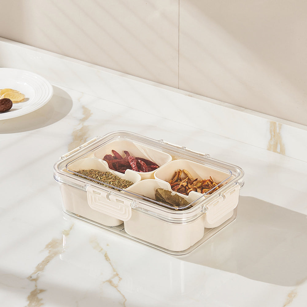 Fridge Storage Container with Four Compartments