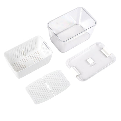 1.7L Nested Fridge Storage Container with Removable Colander