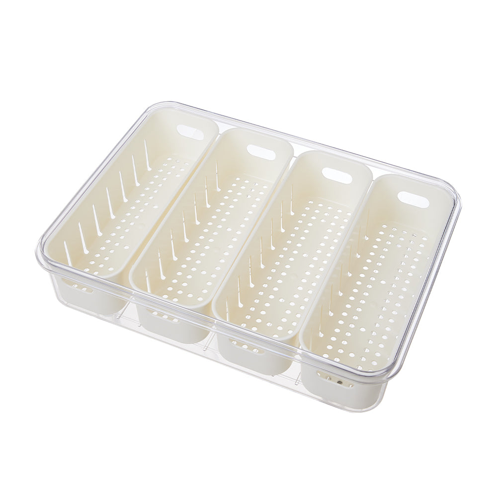 Rectangular Fridge Storage Container with Four Compartments