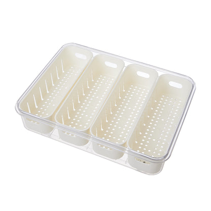 Rectangular Fridge Storage Container with Four Compartments