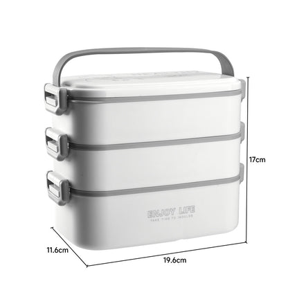 3 Layer Stackable Bento Lunch Box with Handle