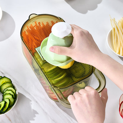 6 Blade Set Kitchen Vegetable Slicer with Handguard