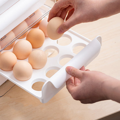 Double-layer Transparent Egg Storage Drawer Box