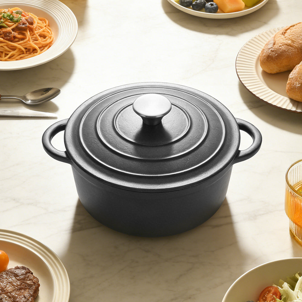 5L Enameled Cast Iron Dutch Oven Pot with Lid
