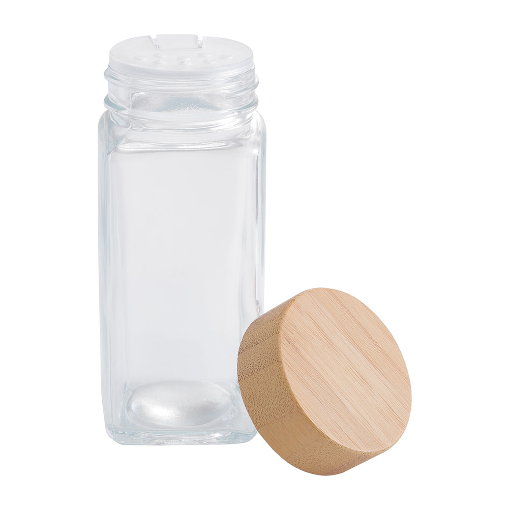 12Pcs/ 24Pcs Glass Spice Jars with Bamboo Lids