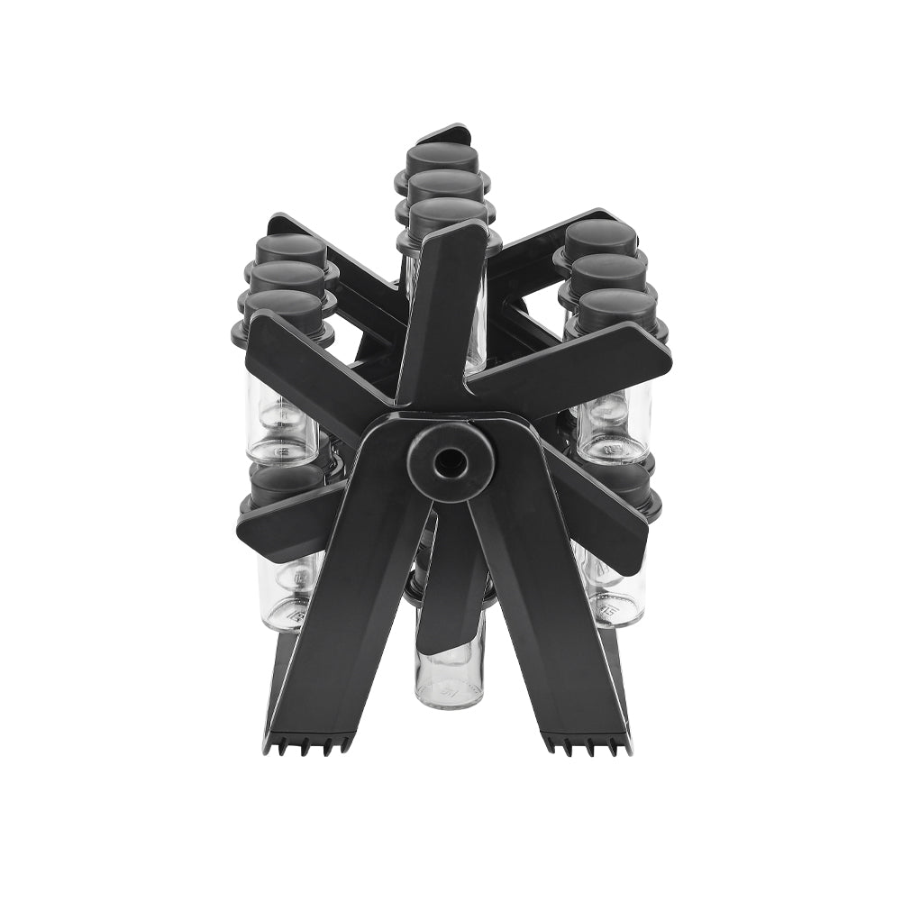 Ferris Wheel Spice Rack with 18 Glass Spice Jars