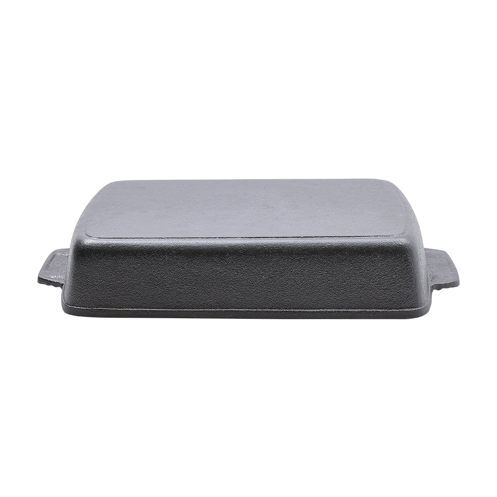 Black Rectangular Cast Iron Baking Pan