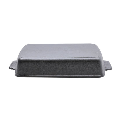 Black Rectangular Cast Iron Baking Pan