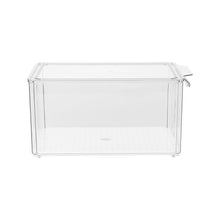 Set of 8 Stackable Clear Fridge Organisers Storage Boxes