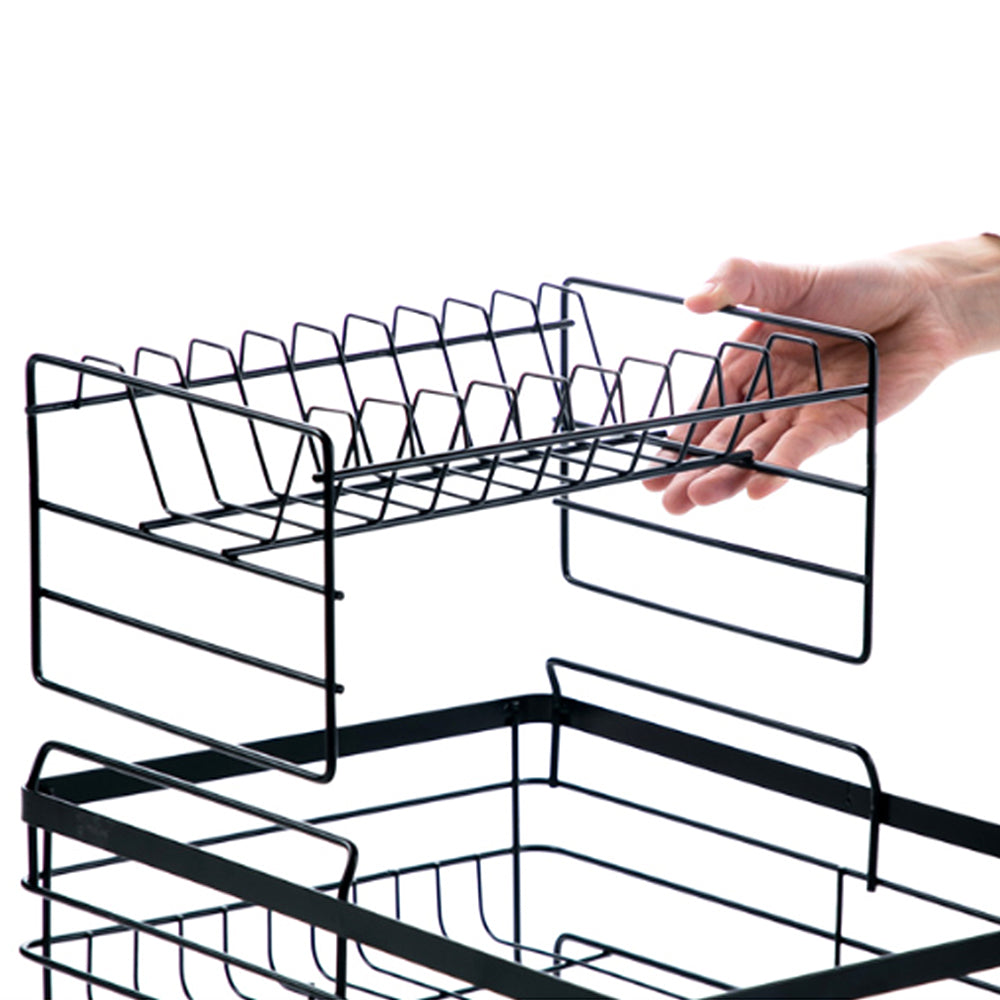 2-Tier Metal Kitchen Dish Drainer Rack