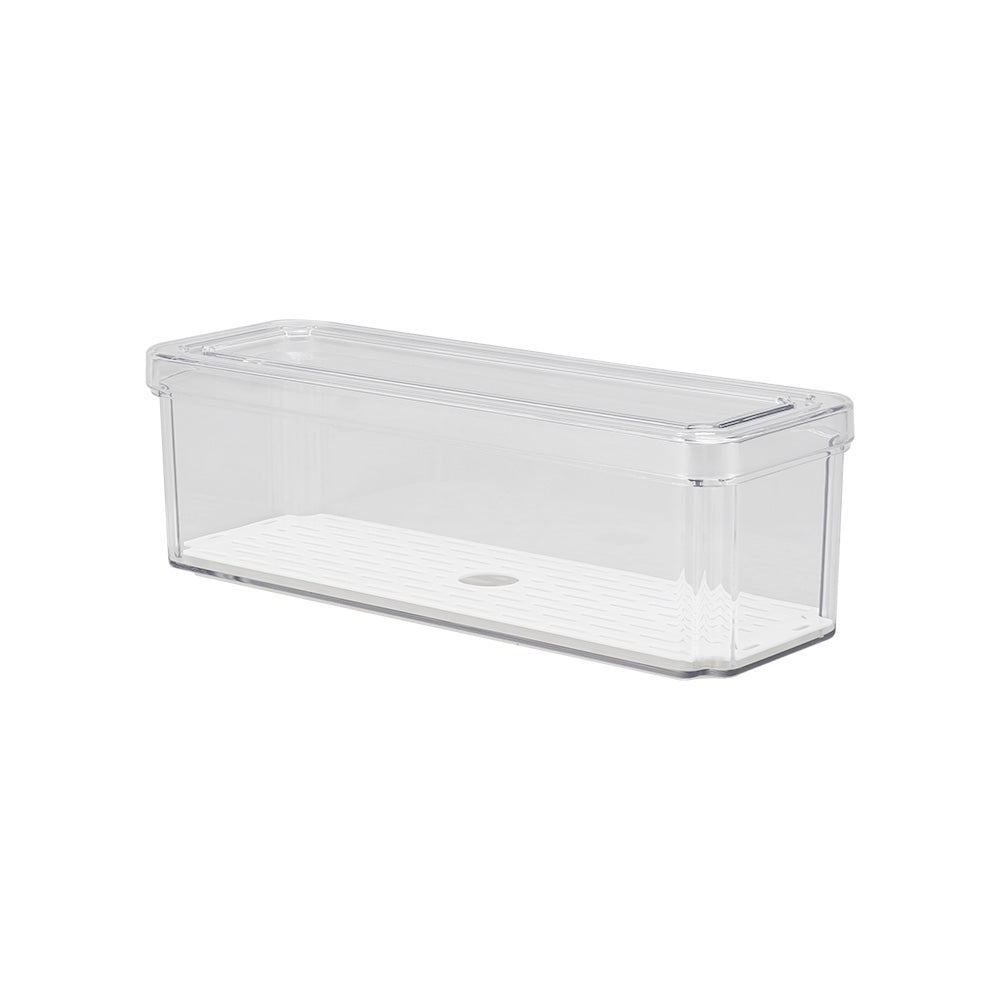 Set of 9 Stackable Clear Fridge Organisers Storage Boxes