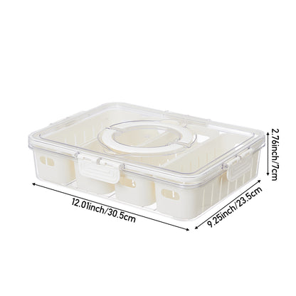 Rectangular Fridge Storage Container with Four Compartments