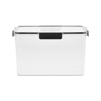 Set of 4 Stackable Clear Storage Boxes Fridge Organisers